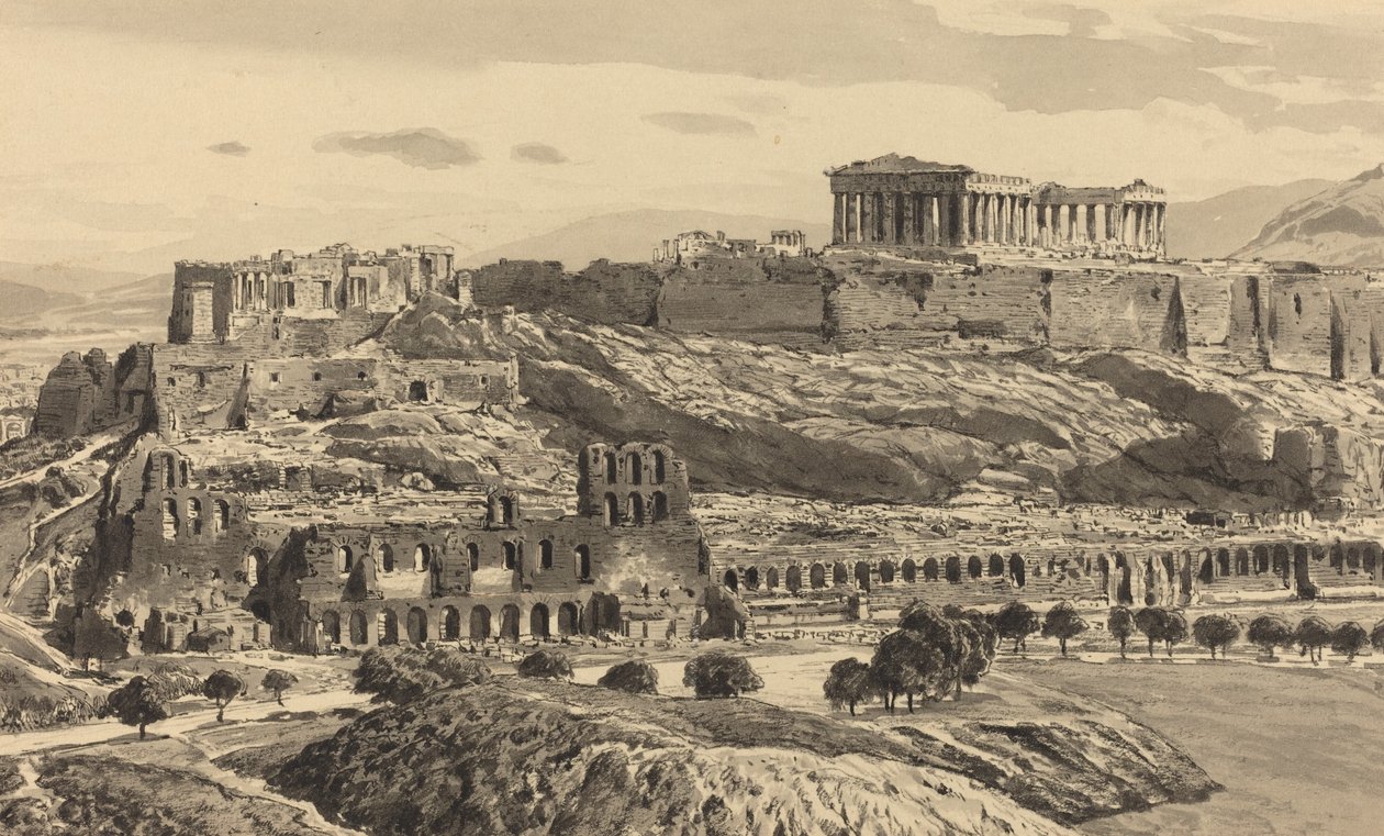 Udsigt over Akropolis af Themistocles von Eckenbrecher