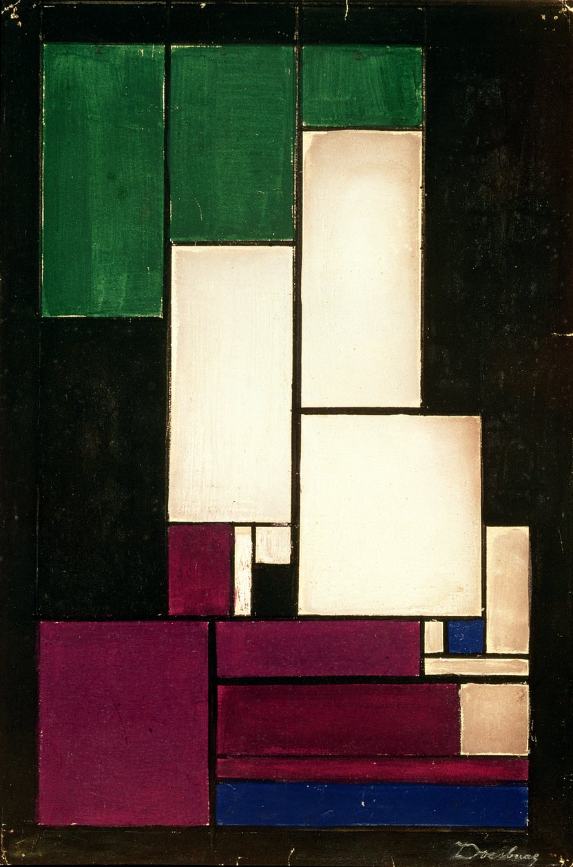 Komposition, 1922 (gouache) af Theo van Doesburg