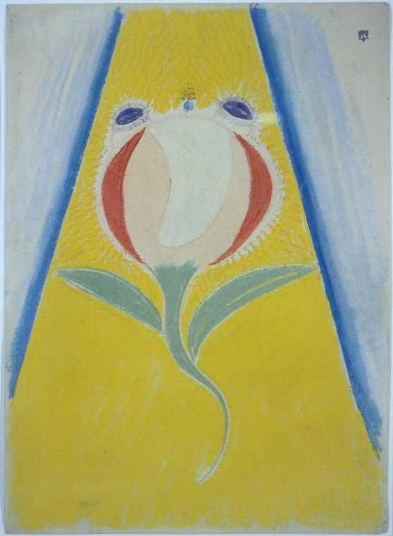 Komposition med blomst af Theo van Doesburg