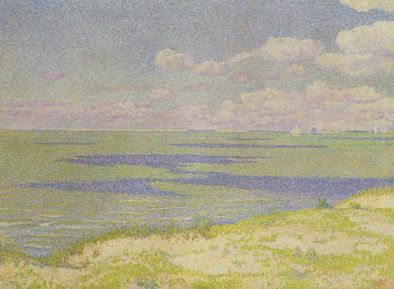 Udsigt over Scheldefloden, 1893 af Théo van Rysselberghe
