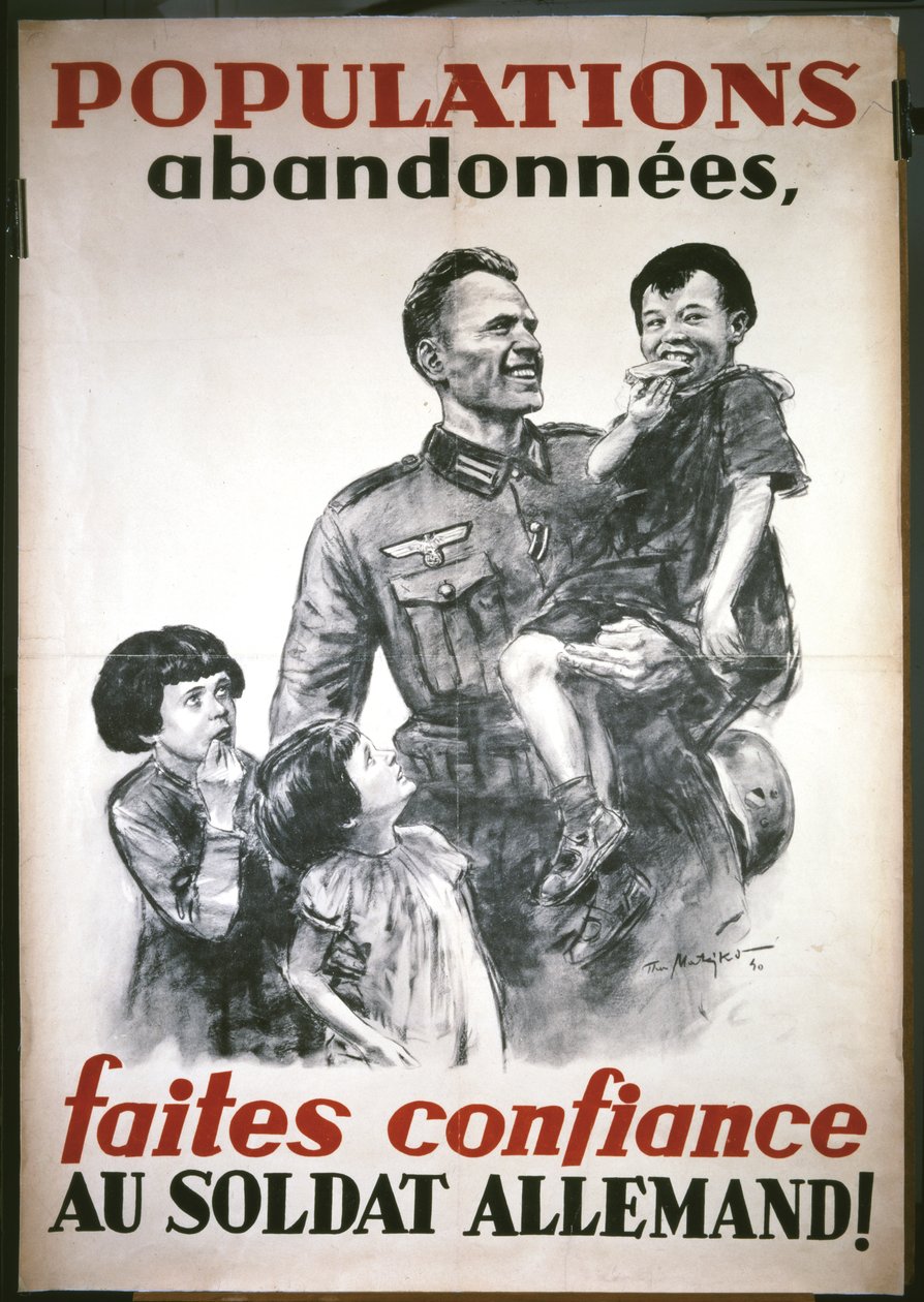 Fransk plakat fra begyndelsen af den tyske besættelse i juni 1940: 