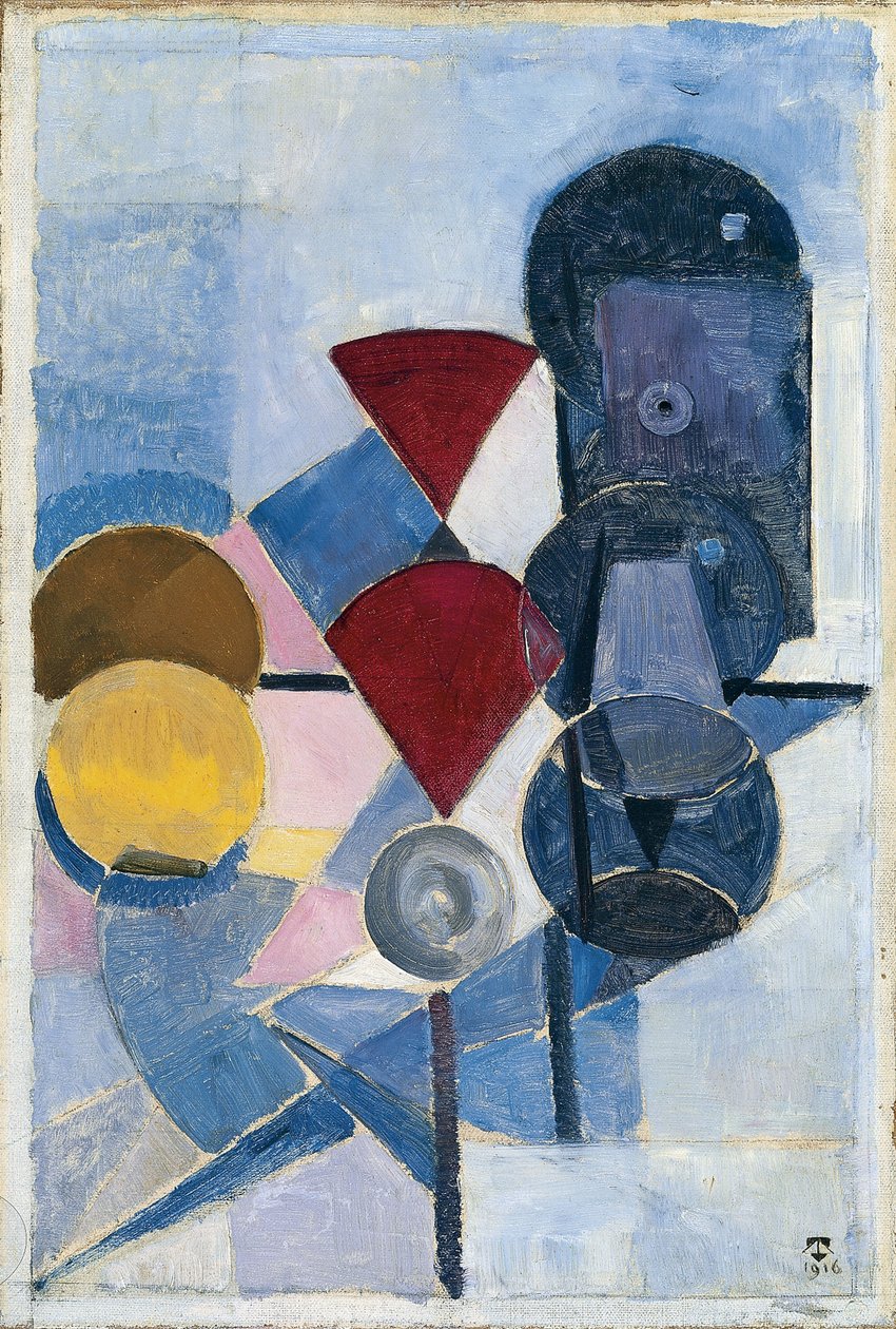 Komposition II Stilleben, 1916 af Theo van Doesburg