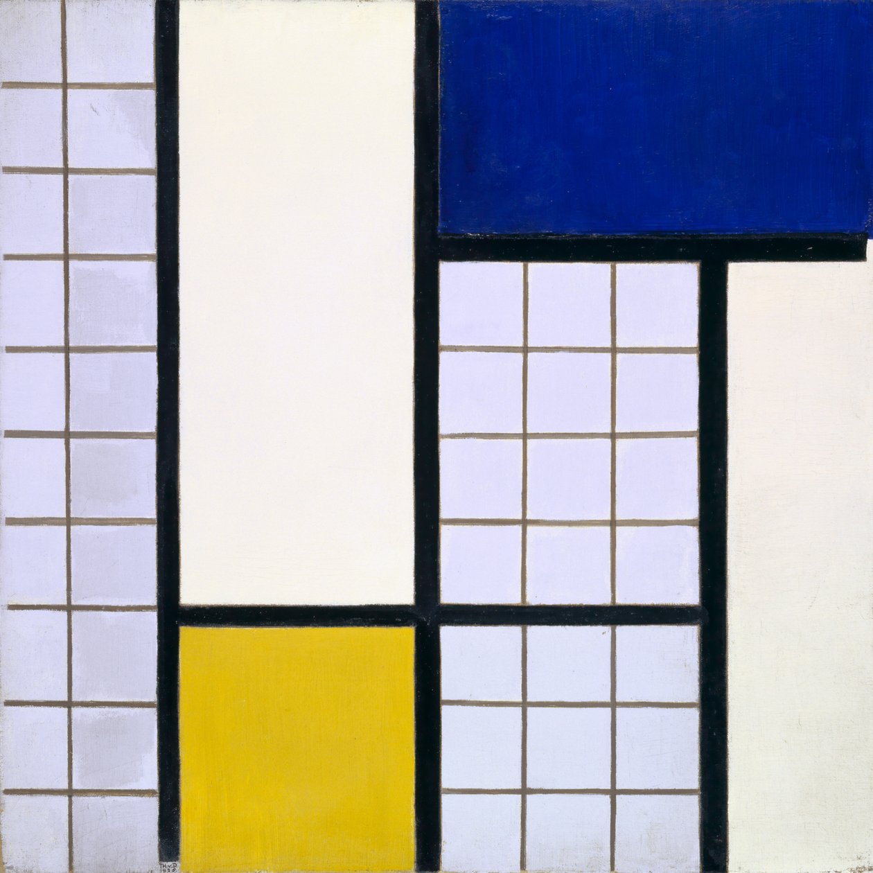Komposition i halvtoner, 1928 af Theo van Doesburg