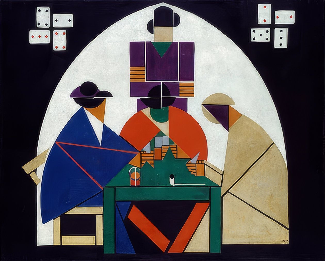 Kortspiller. 1916-17 af Theo van Doesburg