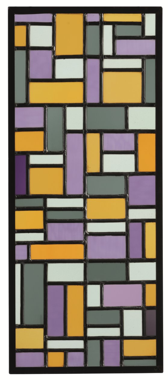 Farvet glassammensætning VIII af Theo van Doesburg
