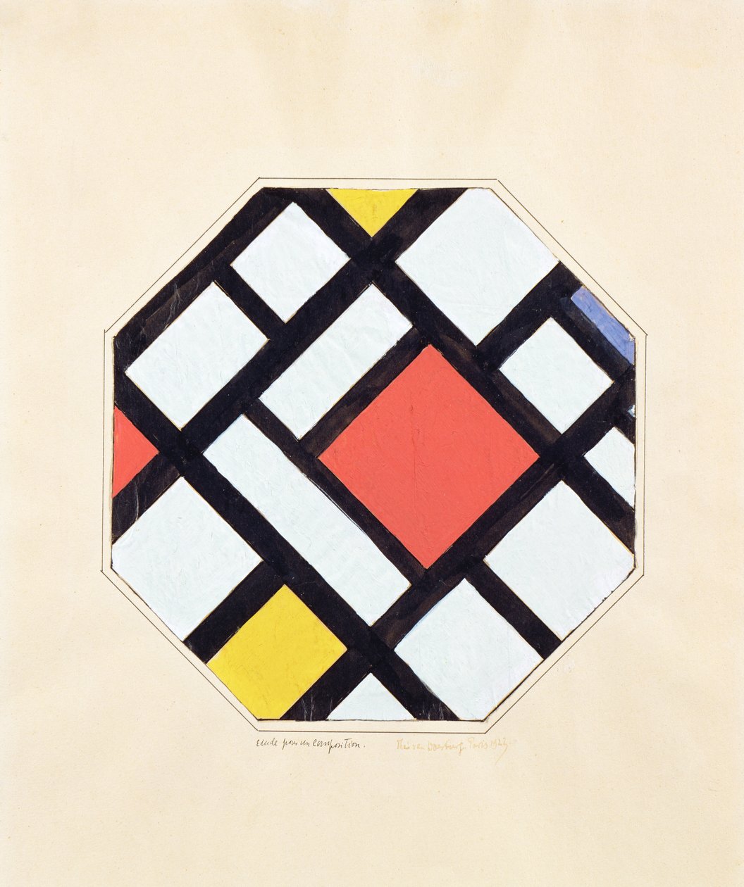 Studie til en komposition, 1923 af Theo van Doesburg