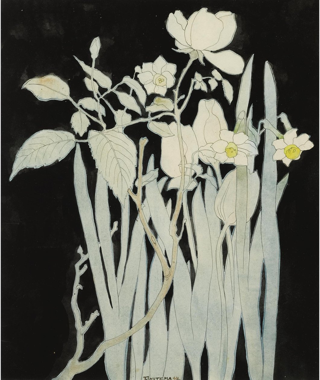 Daffodils And Roses.dani af Theo van Hoytema