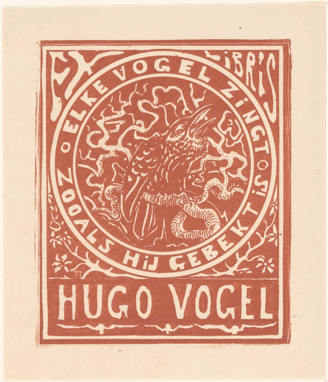 Ex libris af Hugo Vogel af Theo van Hoytema