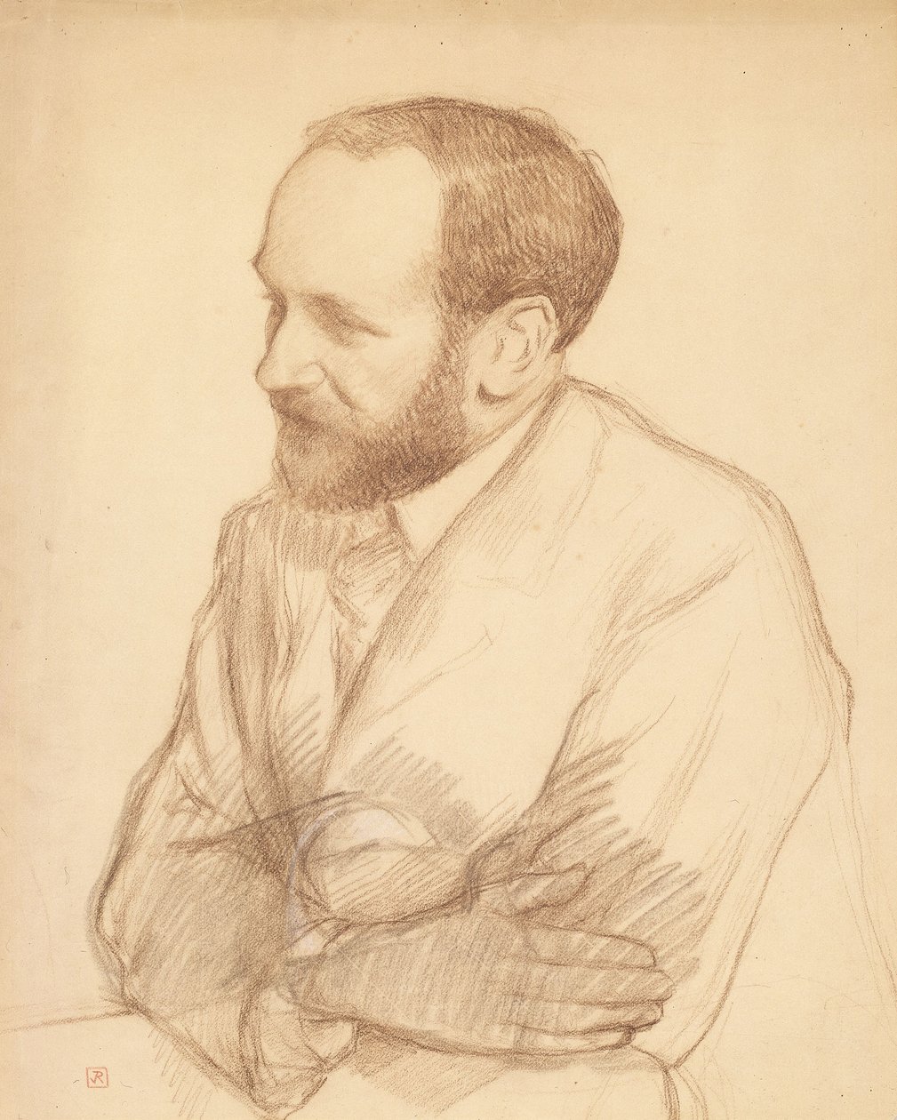 Portræt af Henri Ghéon af Théo van Rysselberghe