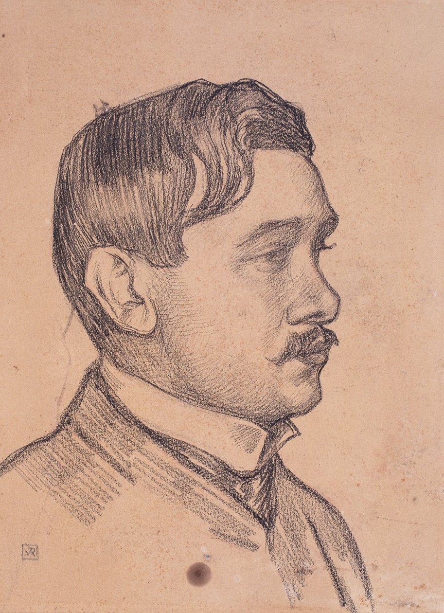 Portræt af Maurice Maeterlinck af Théo van Rysselberghe