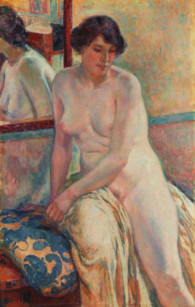 Modellens hvile, 1912 af Théo van Rysselberghe