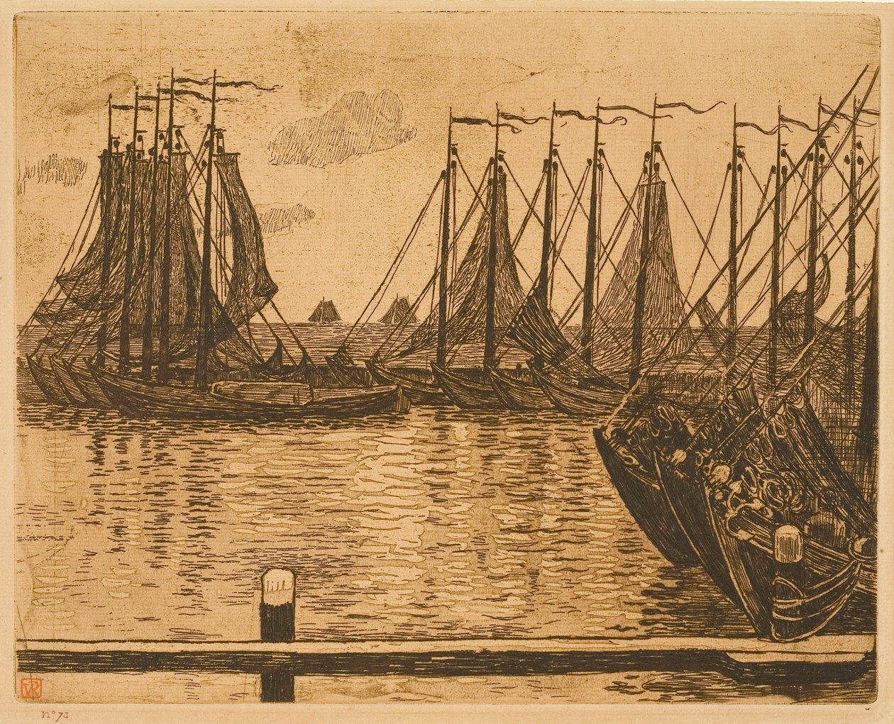 Volendam (Nederlandene), både på reden af Théo van Rysselberghe
