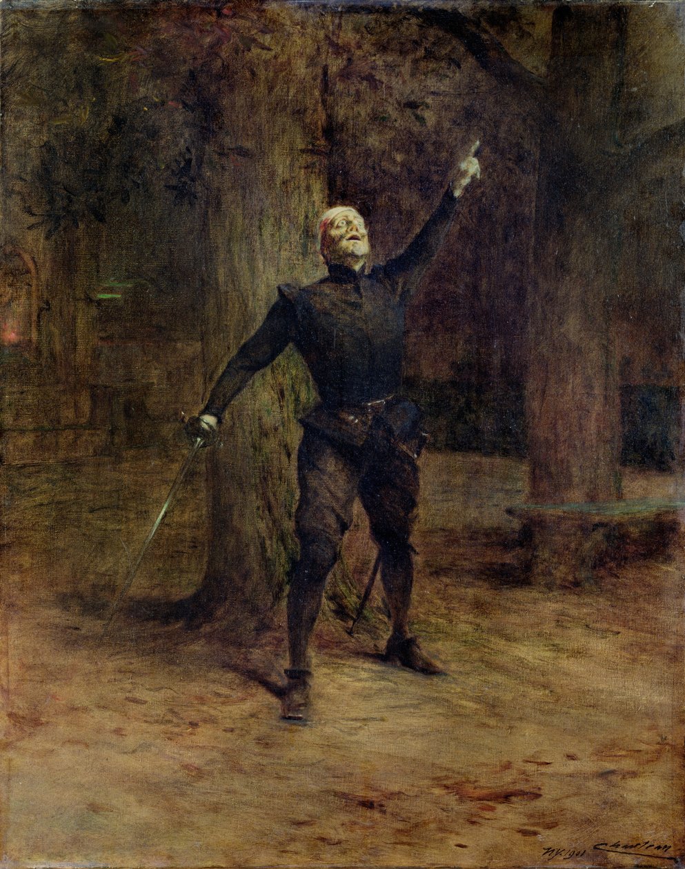 Constant Coquelin (1841-1909) som Cyrano de Bergerac af Theobald Chartran