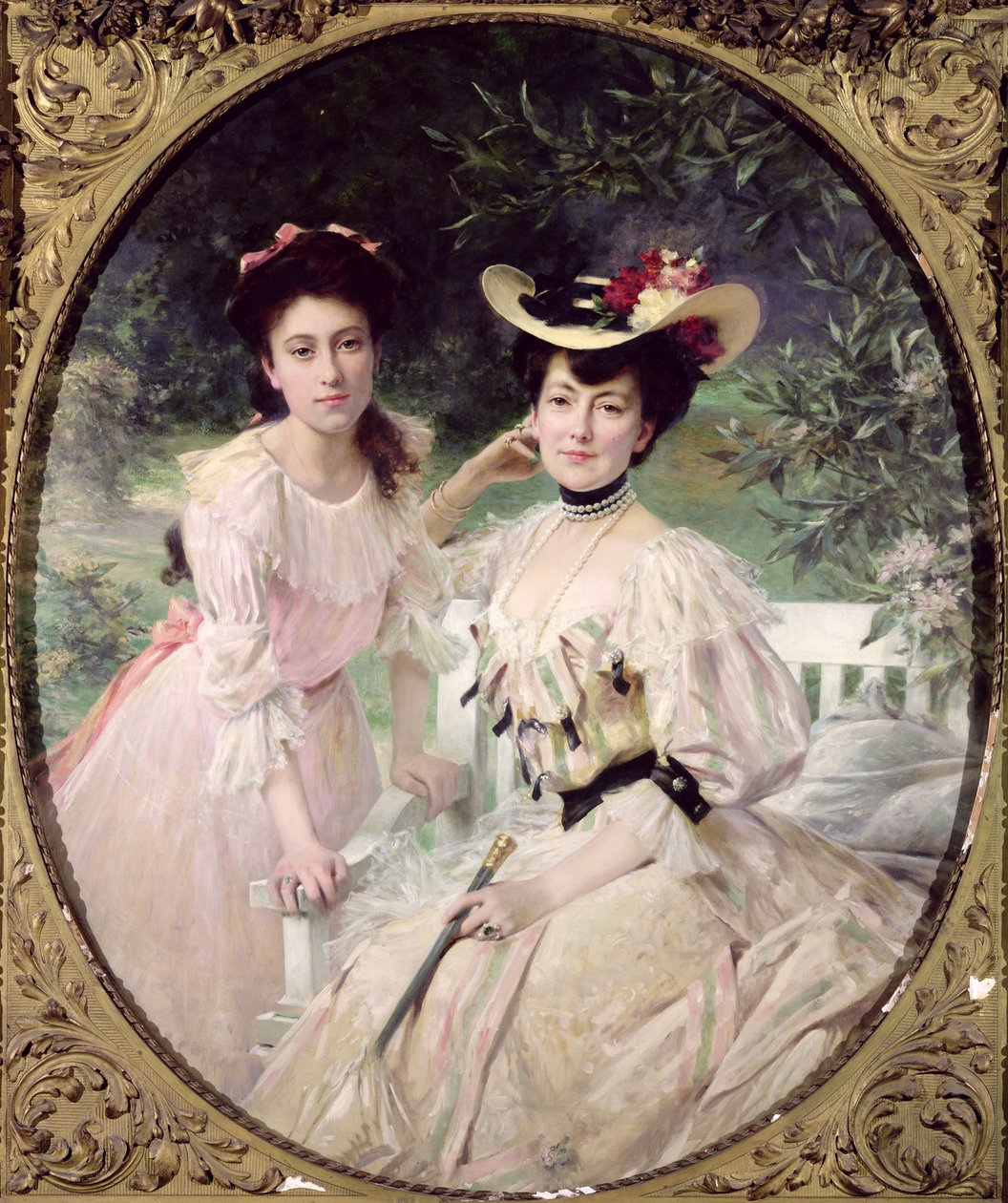 Madame Collas og hendes datter, Giselle, 1903 af Theobald Chartran