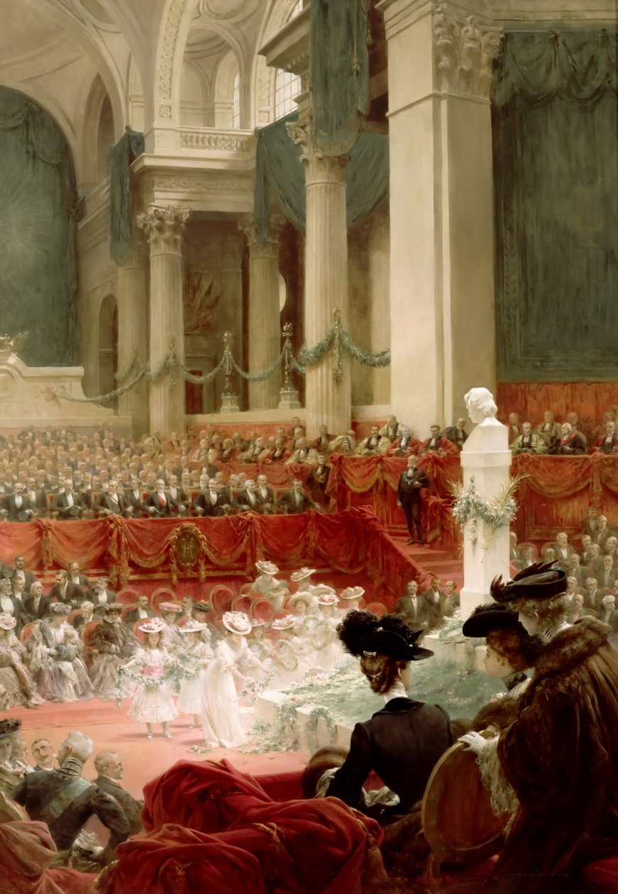 Fejring af Victor Hugos 100-års fødselsdag i Panthéon i nærværelse af præsident Félix af Theobald Chartran