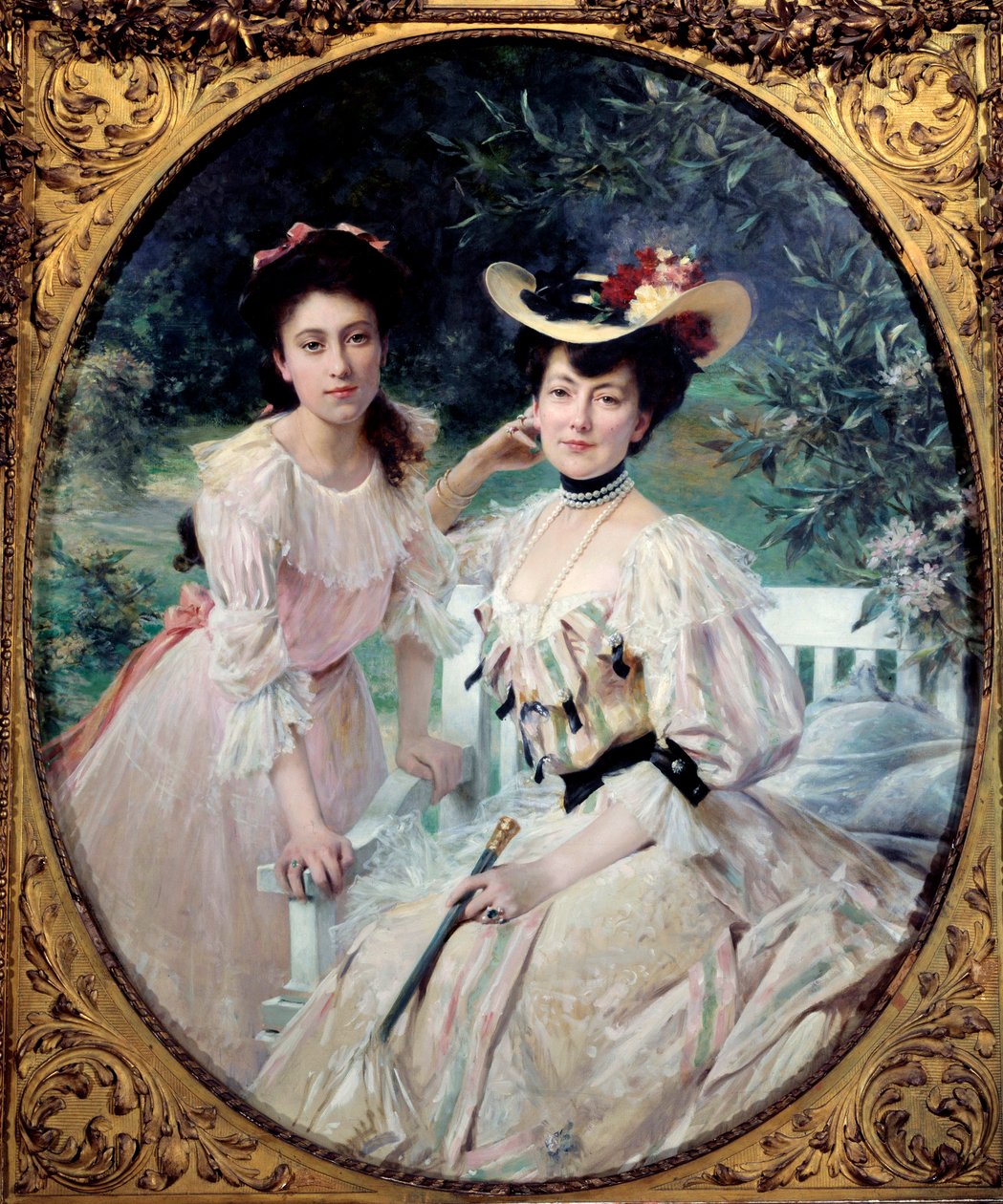 Portræt af Madame Collas og hendes datter Maleri af Theobald Chartran (1849-1907) 1903 Søn. 1,63x1,3 m Paris, musee d