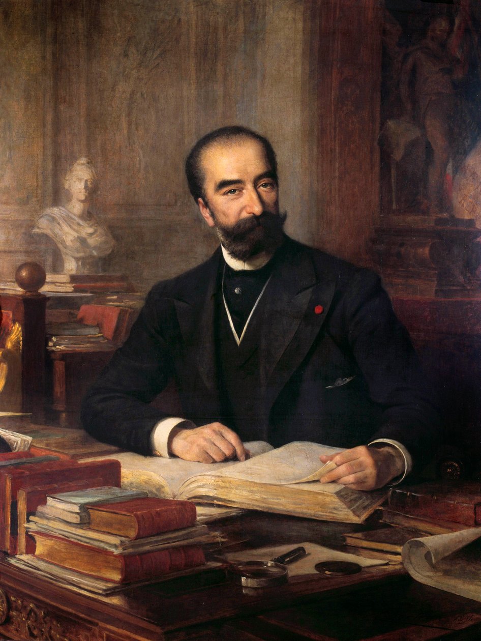Portræt af Sadi Carnot (1837-1894) på hans kontor, præsident fra 1887 til 1894 Maleri af Theobald Chartran (1849-1907) Collection Carnot af Theobald Chartran