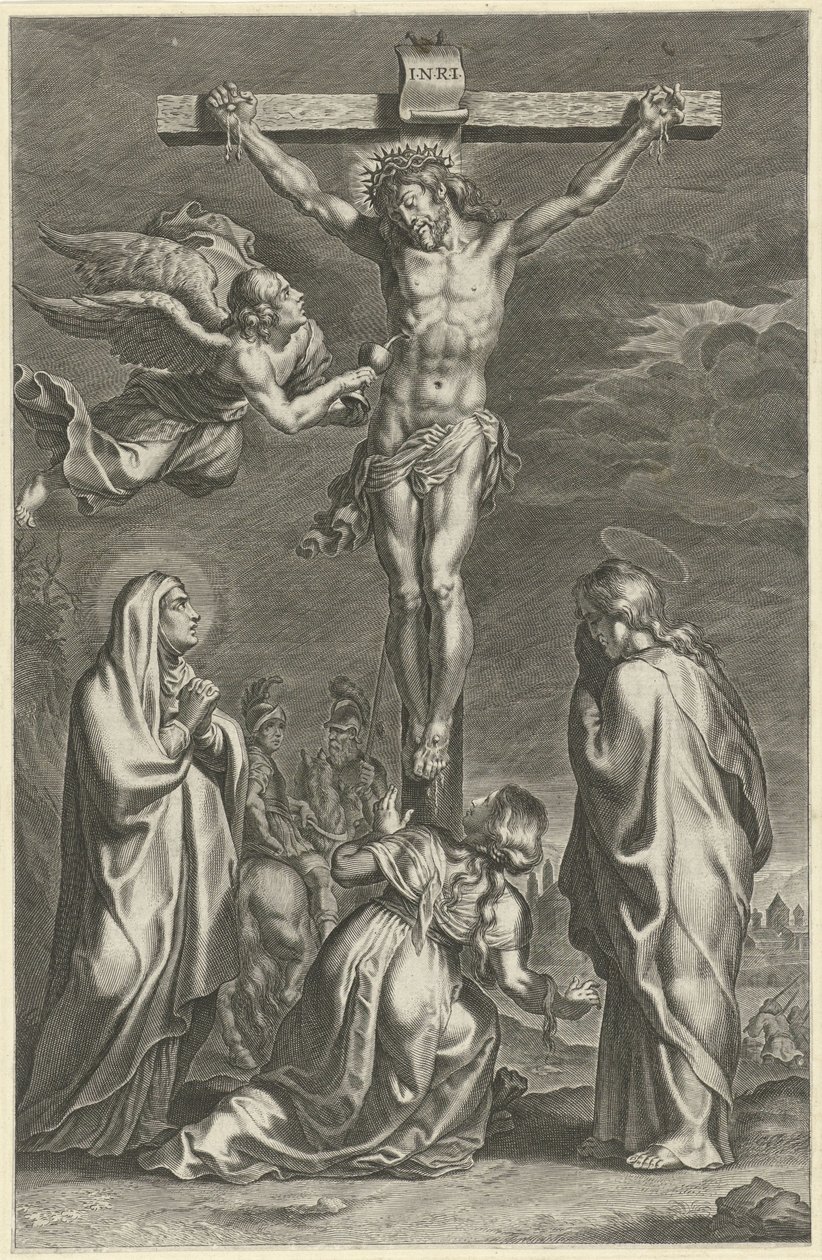 Kristus på korset Scener fra Det Gamle og Nye Testamente (serietitel) Breviarium romanum (serietitel) af Theodoor Galle (possibly)