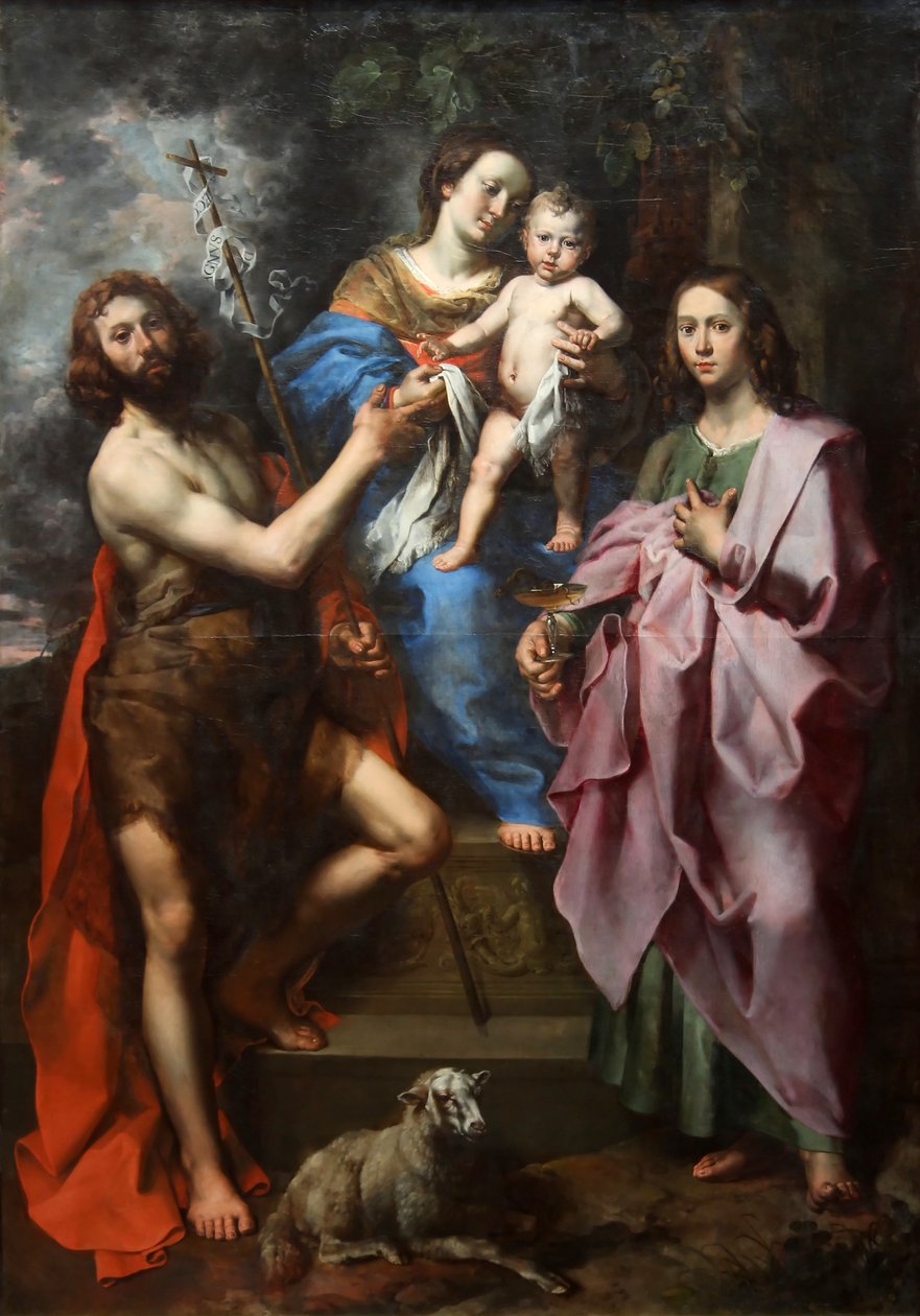 Jomfruen og Barnet mellem Johannes Døberen og Johannes Evangelisten af Theodoor van Loon