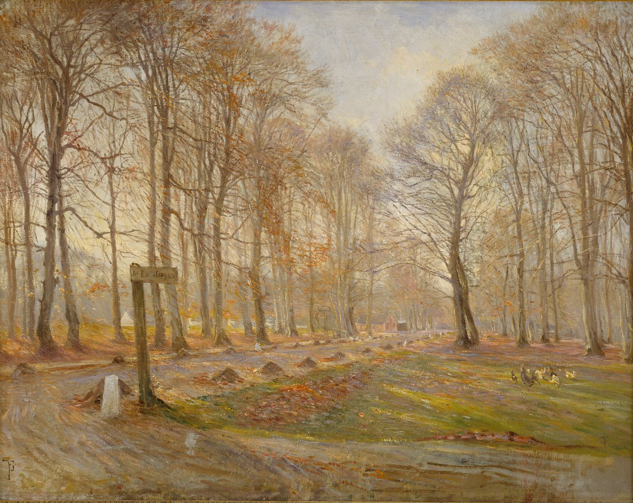 Senefterårsdag i Jægersborg Dyrehave, nord for København, 1886 af Theodor Esbern Philipsen