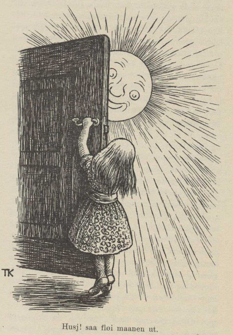 Jomfru Maria som gudmor The Lassie and Her Godmother af Theodor Kittelsen