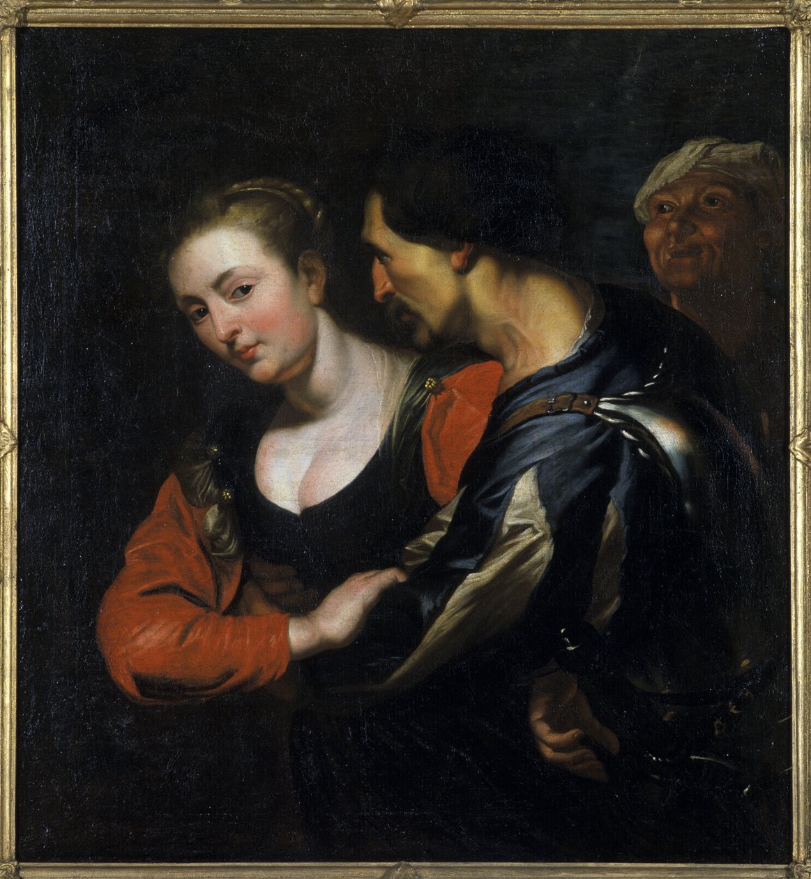 Landsknecht med en kvinde af Theodor Rombouts