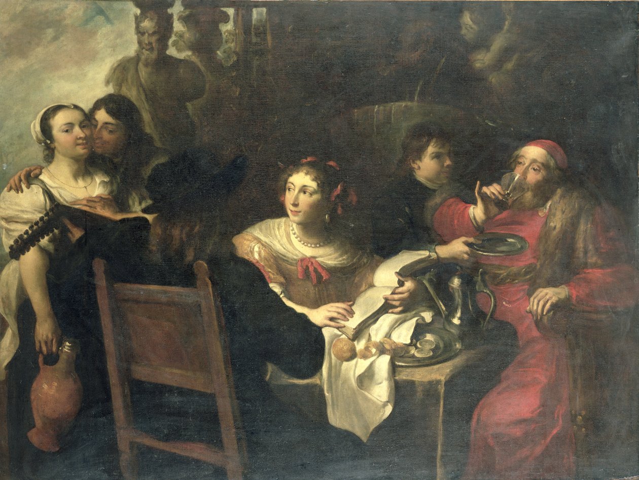 Den rige Mands Fest af Theodor Rombouts