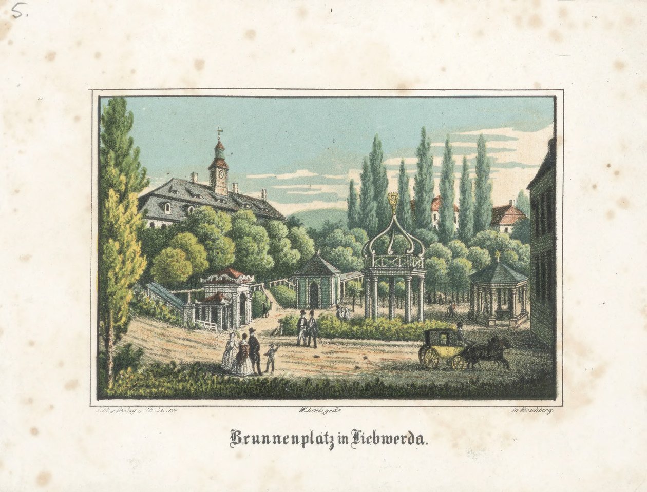 Brunnenplatz i Liebwerda af Theodor Sachse