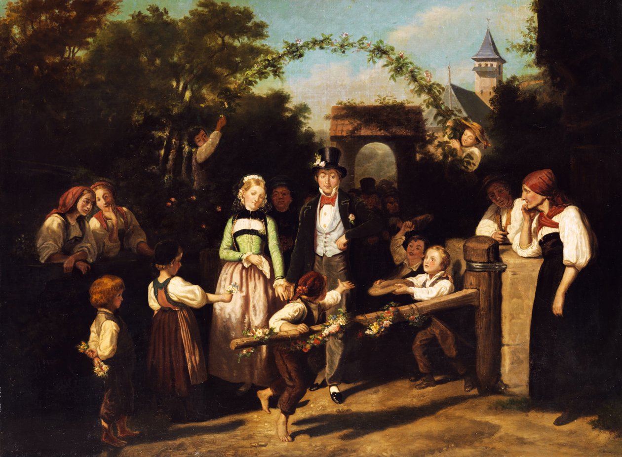 Modtagelse af brudeparret af Theodor Schüz
