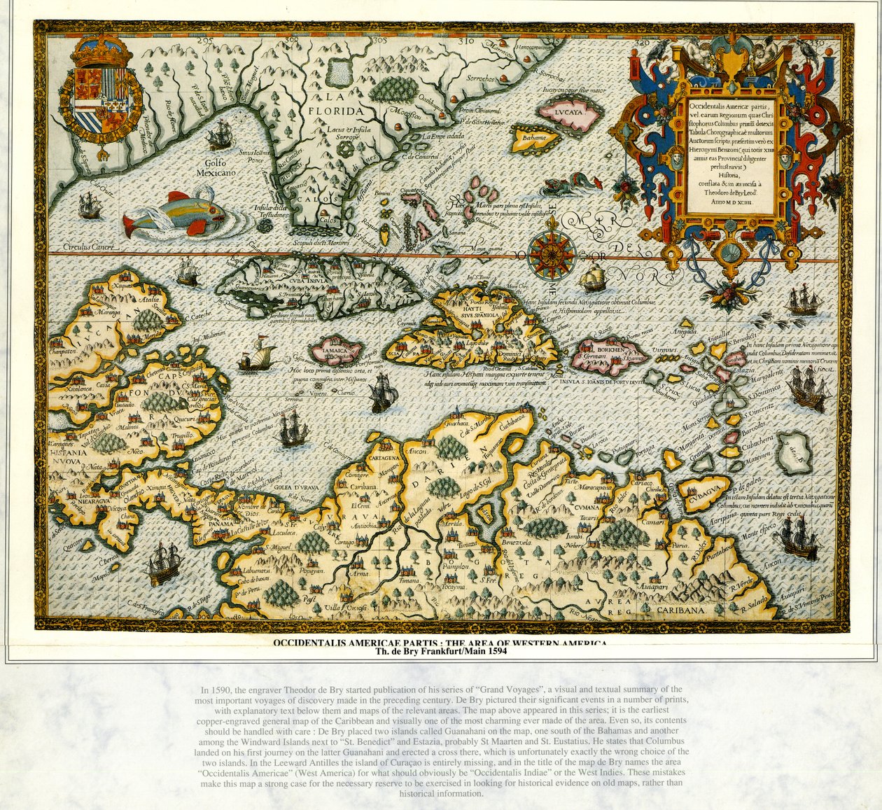 Høring og dias til offentlig adgang, hvis oplysninger blev undersøgt fra en bog og / eller anmeldelseskopi opbevaret i de bibliografiske og kartografiske fonde af Theodore de Bry