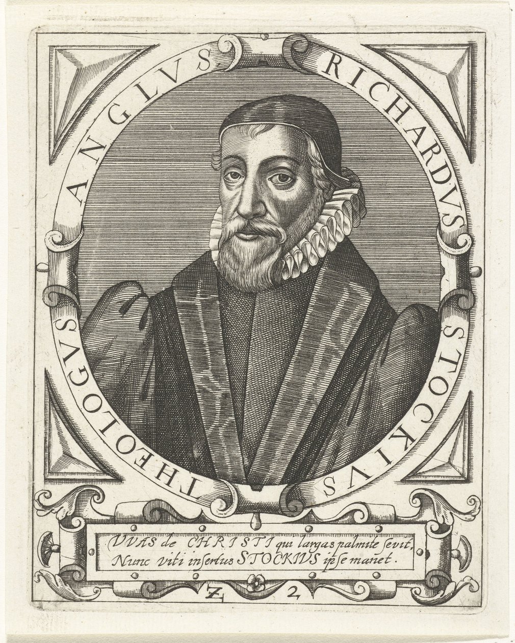 Portræt af Richard Stock af Theodore de Bry