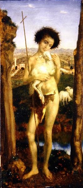 Johannes Døberen (olie på panel) af Theodor Baierl