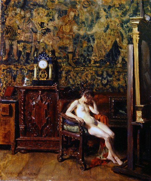 Modellen (olie på panel) af Theodor Baierl