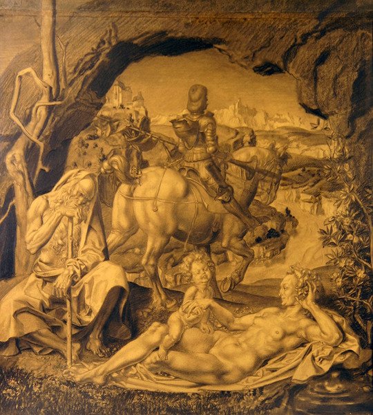 De tre livsaldre - midterste panel af Theodor Baierl