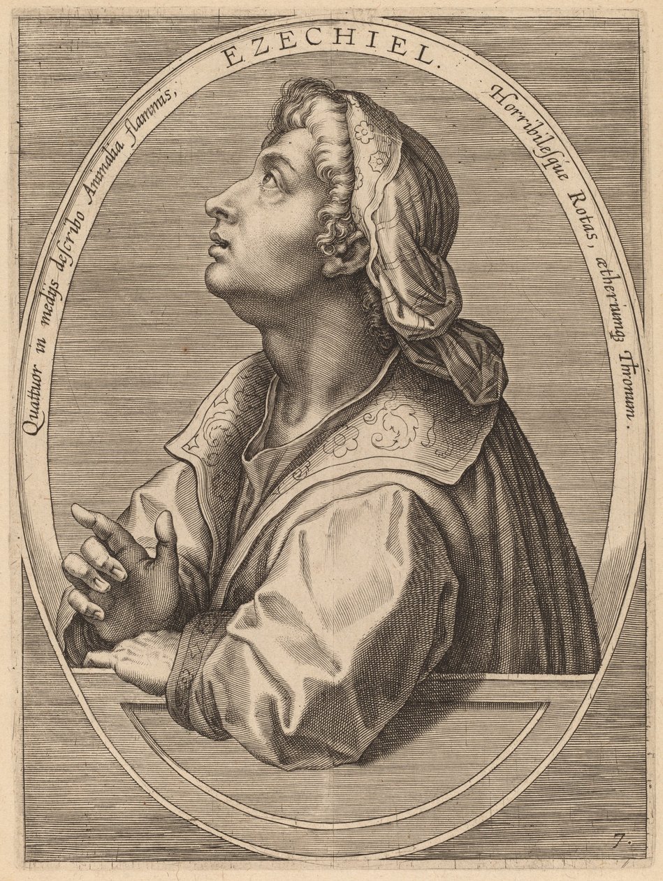 Ezechial af Theodor Galle after Jan van der Straet