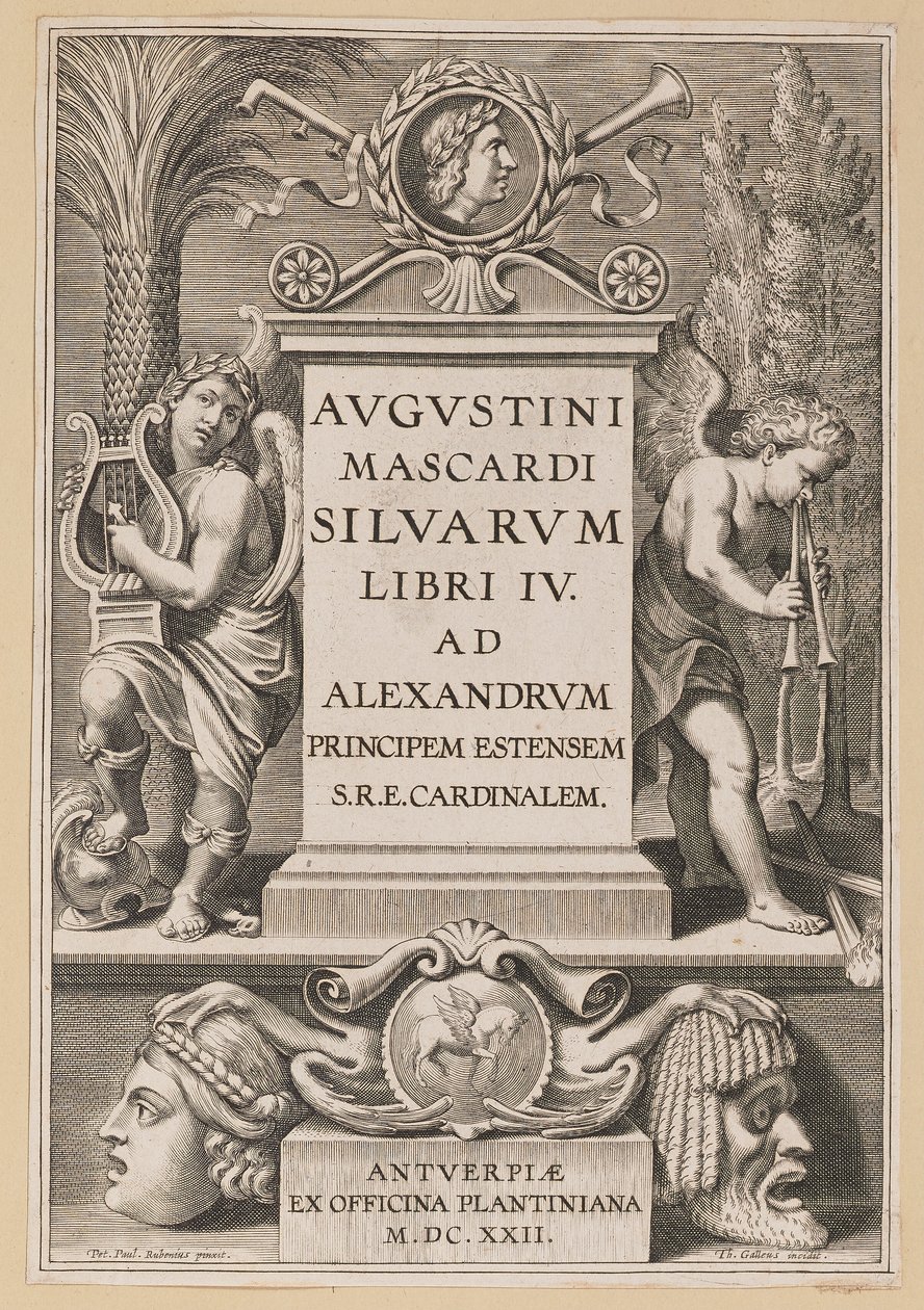 Titelside for Agostino Mascardi, Silvarium Libri IV af Theodor Galle after Sir Peter Paul Rubens