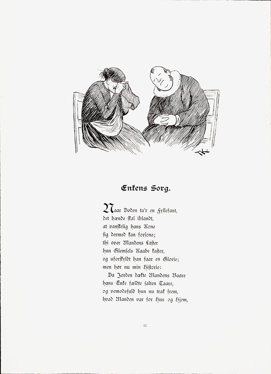 Illustration hentet fra bogen Stories af Munthe, Peter og udgivet af Dybwad (nr, 1896) af Theodor Kittelsen