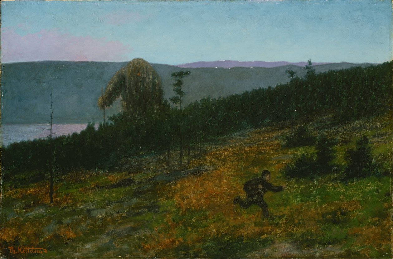 Askedrengen og trolden af Theodor Kittelsen