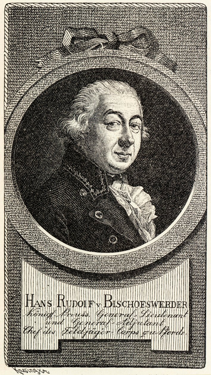 Johann Hans Rudolf von Bischoffwerder 1741-1803. af Theodor Knesing