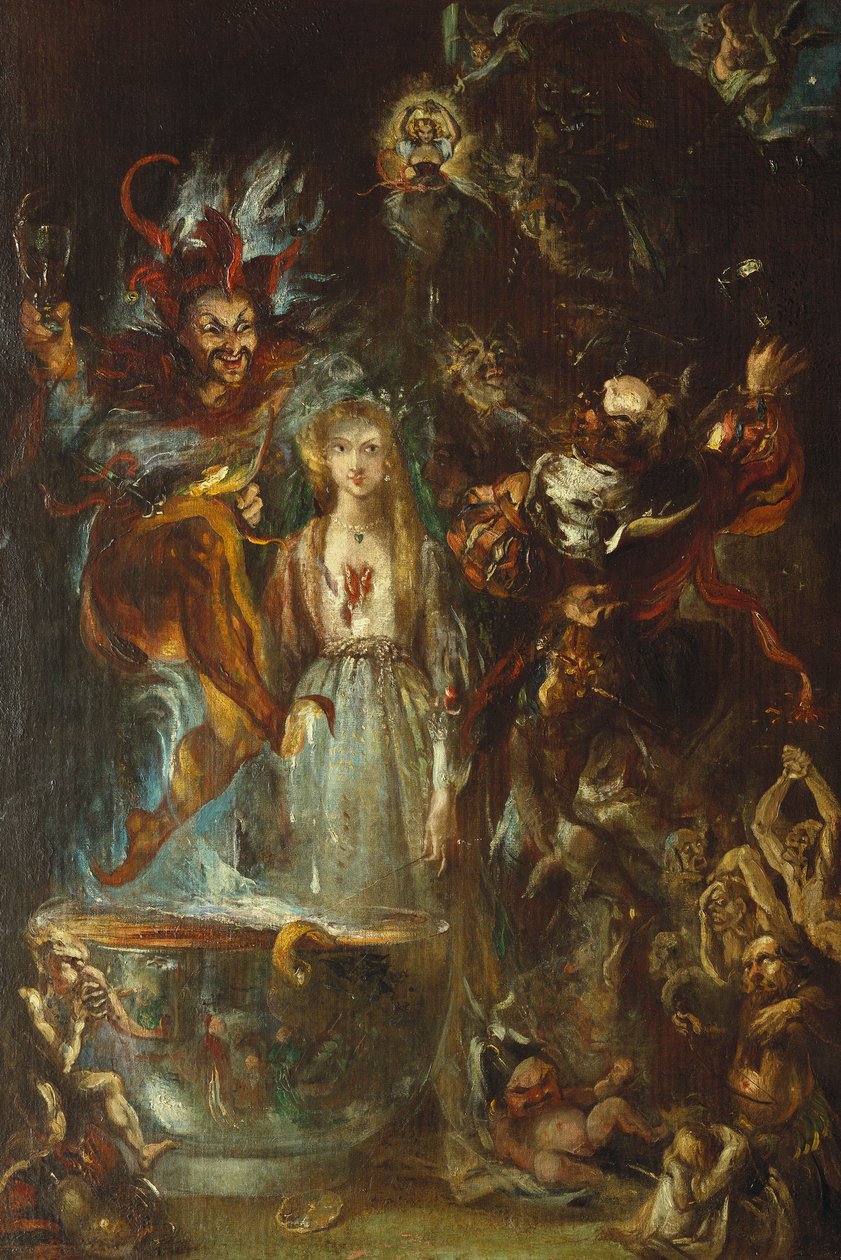 En fantasi baseret på Goethes "Faust", 1834 af Theodor M. von Holst