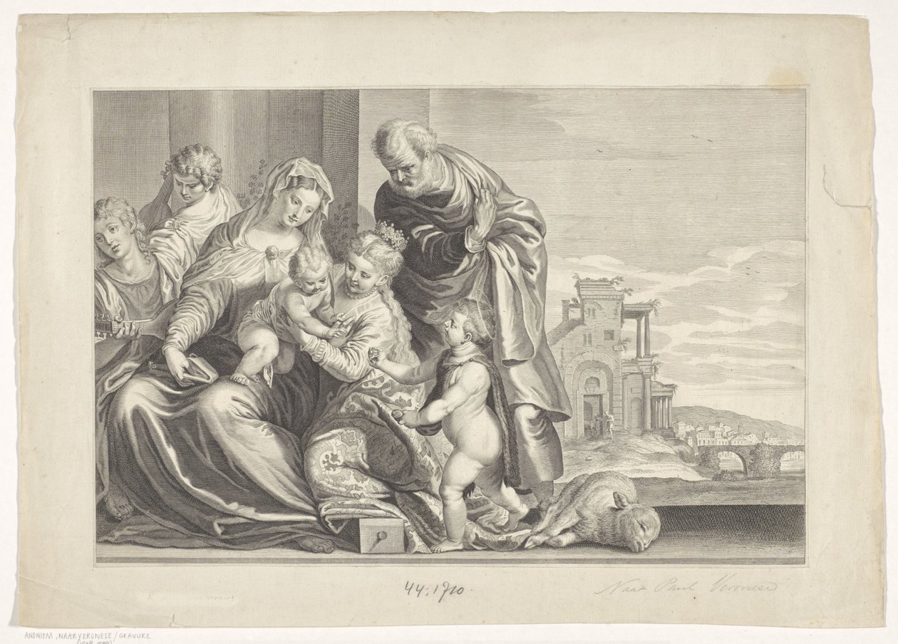 Saint Catherines mystiske ægteskab Caelaturae (serietitel) af Theodor Matham