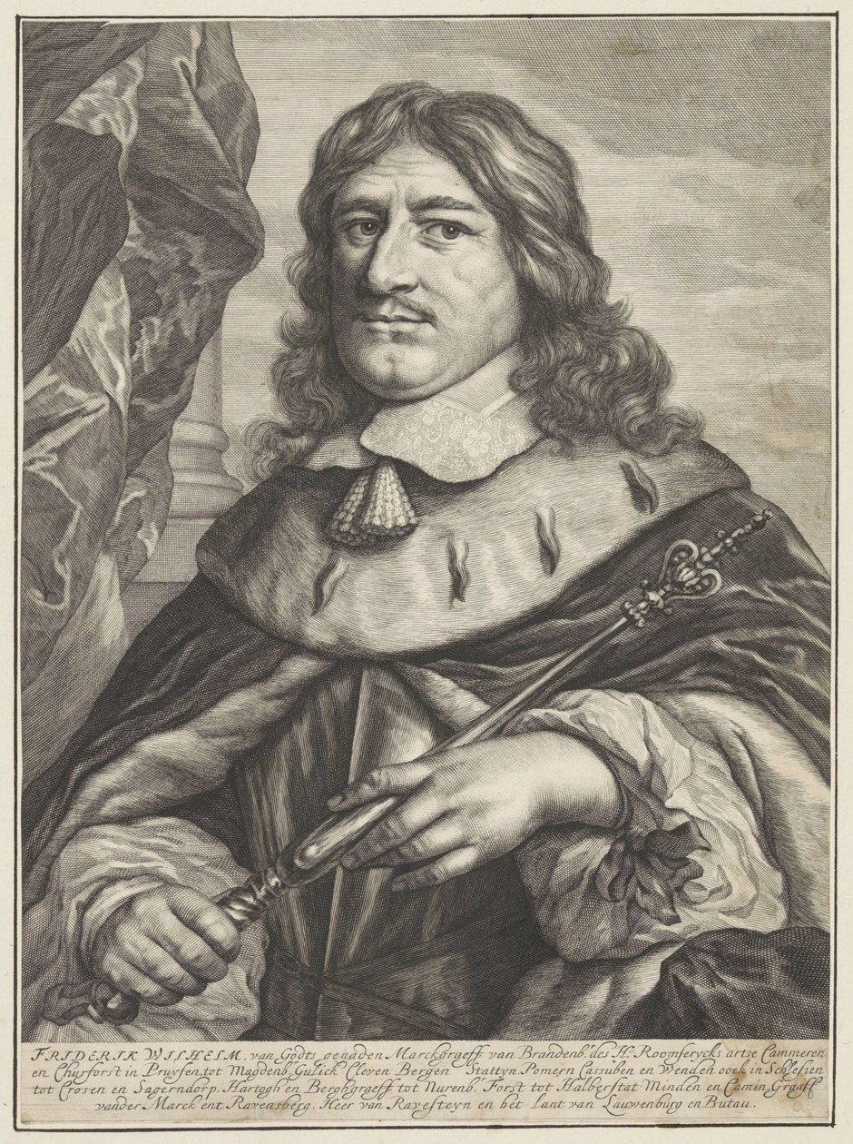Portræt af Frederik Willem af Brandenburg af Theodor Matham