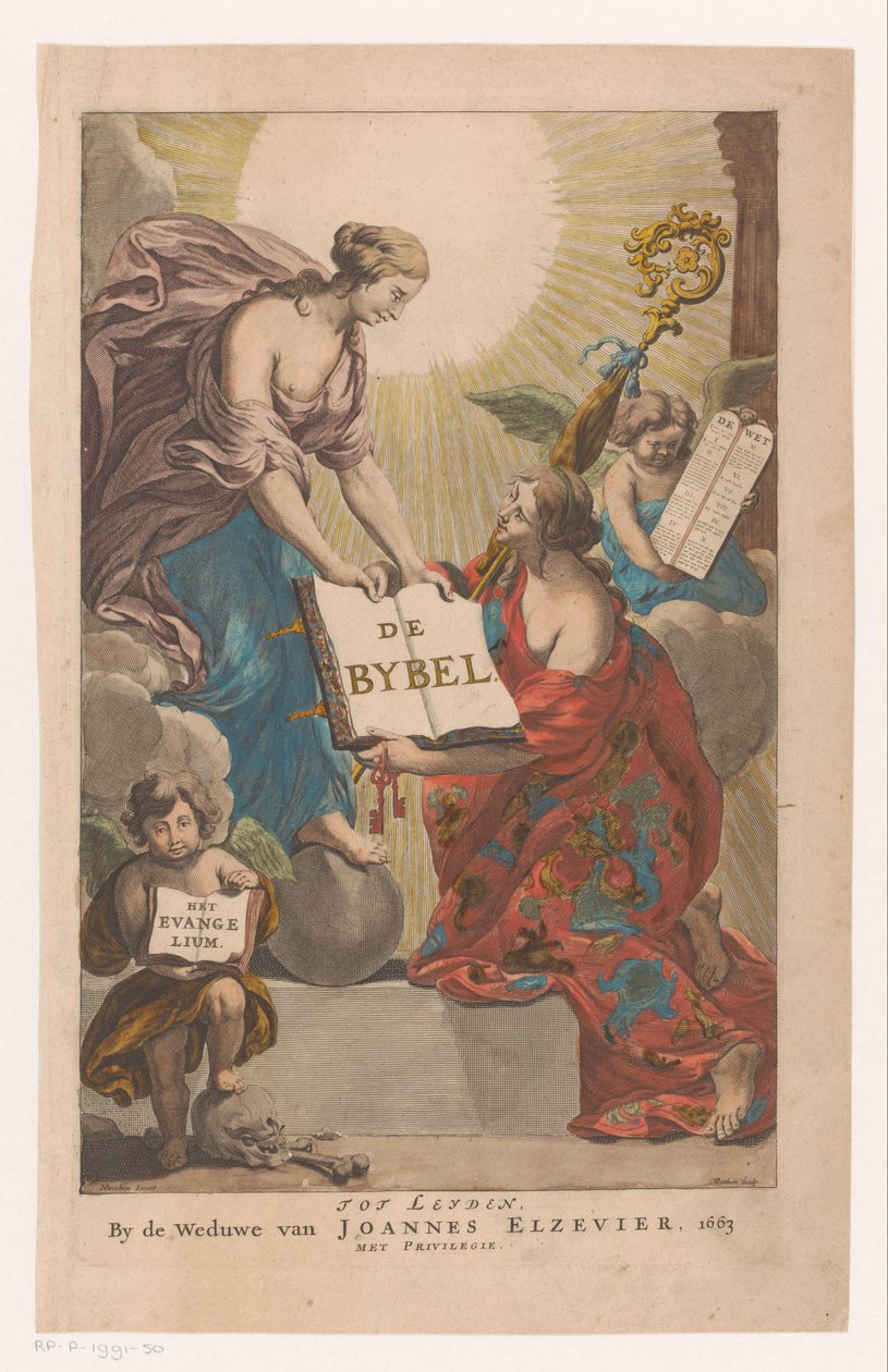 Titelside til en bibel Bibelen (titel på objekt) af Theodor Matham