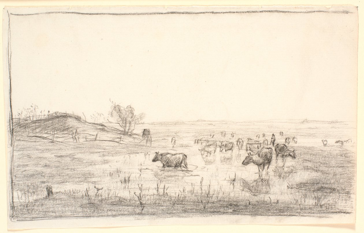 Køer på engene ved Mejlgaard af Theodor Philipsen