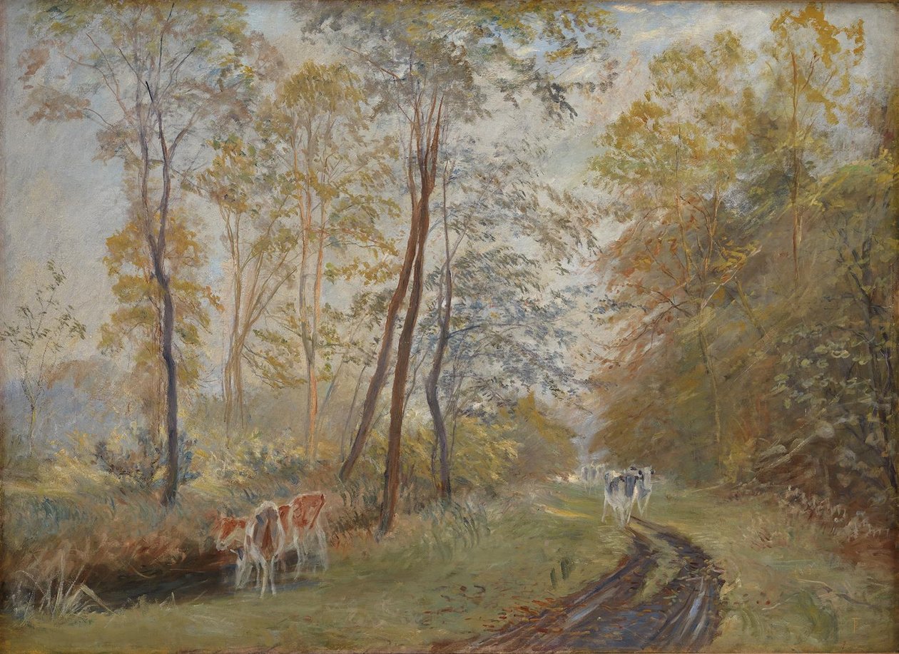 Sorteåen ved Mejlgaard Gods, Jylland af Theodor Philipsen