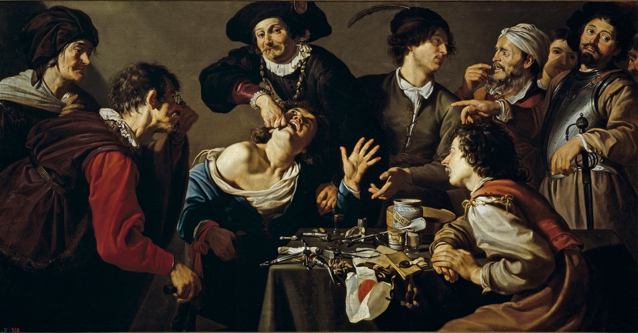 Le charlatan - Kvaksalveren af Theodore Rombouts (1597-1637) af Theodor Rombouts