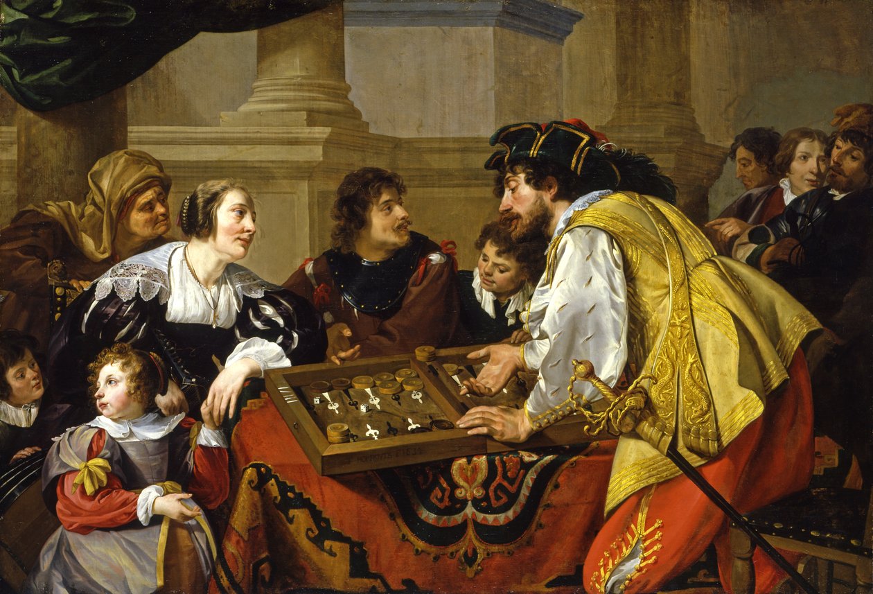 Backgammonspillerne, 1634 af Theodor Rombouts