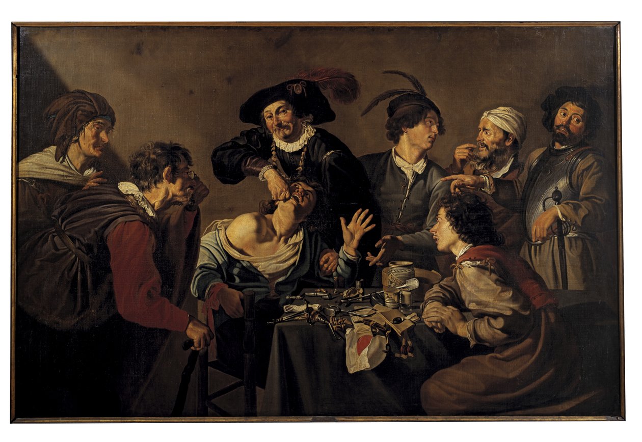 Tandudtrækkeren (olie på lærred) af Theodor Rombouts