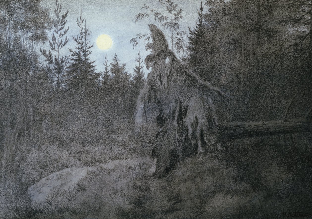 Uhyggelig, kravlende, raslende, travle af Theodor Kittelsen