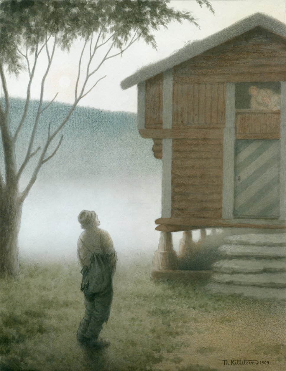 Piger, åbn døren af Theodor Kittelsen